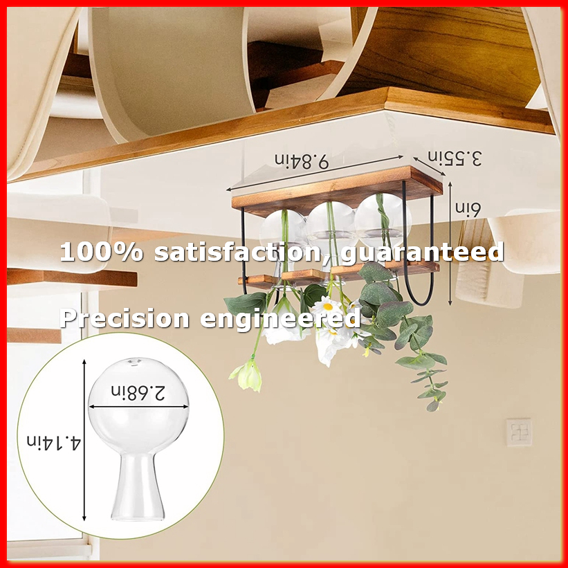 Propagation Station Vase - Plant Propagation Station with Wooden Stand,Plant