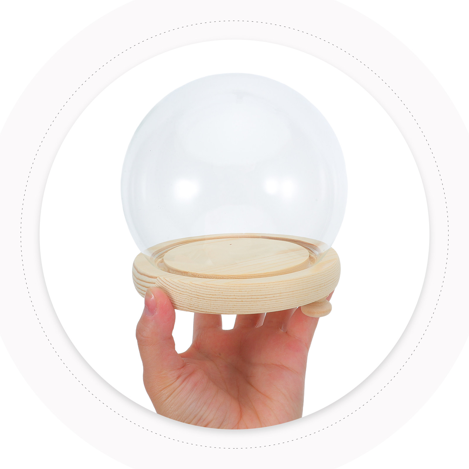 Plastic Dome Clear - Dried Flower Glass Dome Display Cover