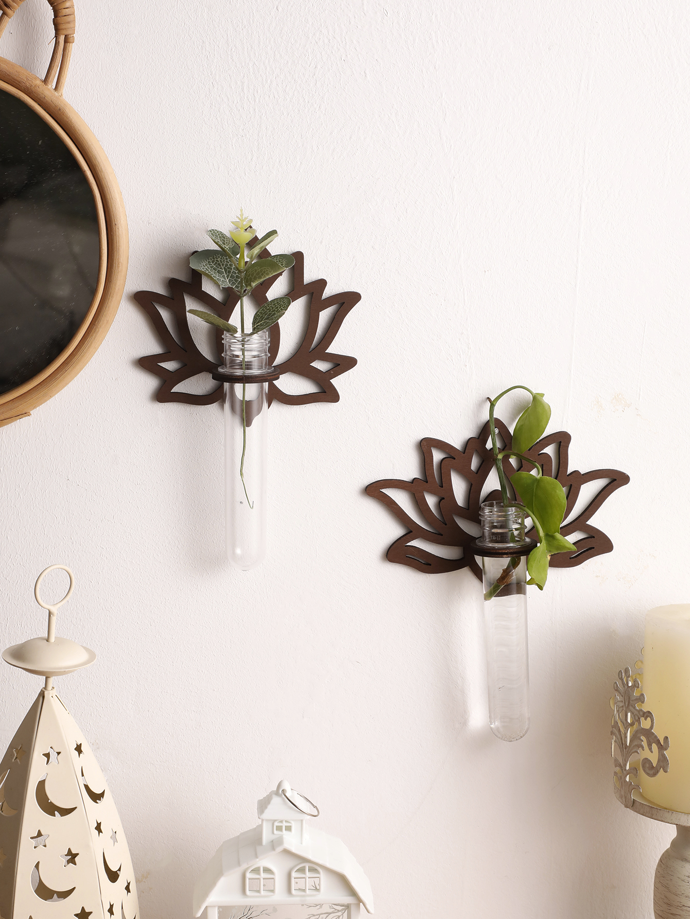 Propagation Station Vase - Lotus Shape Wall Planters for Indoor