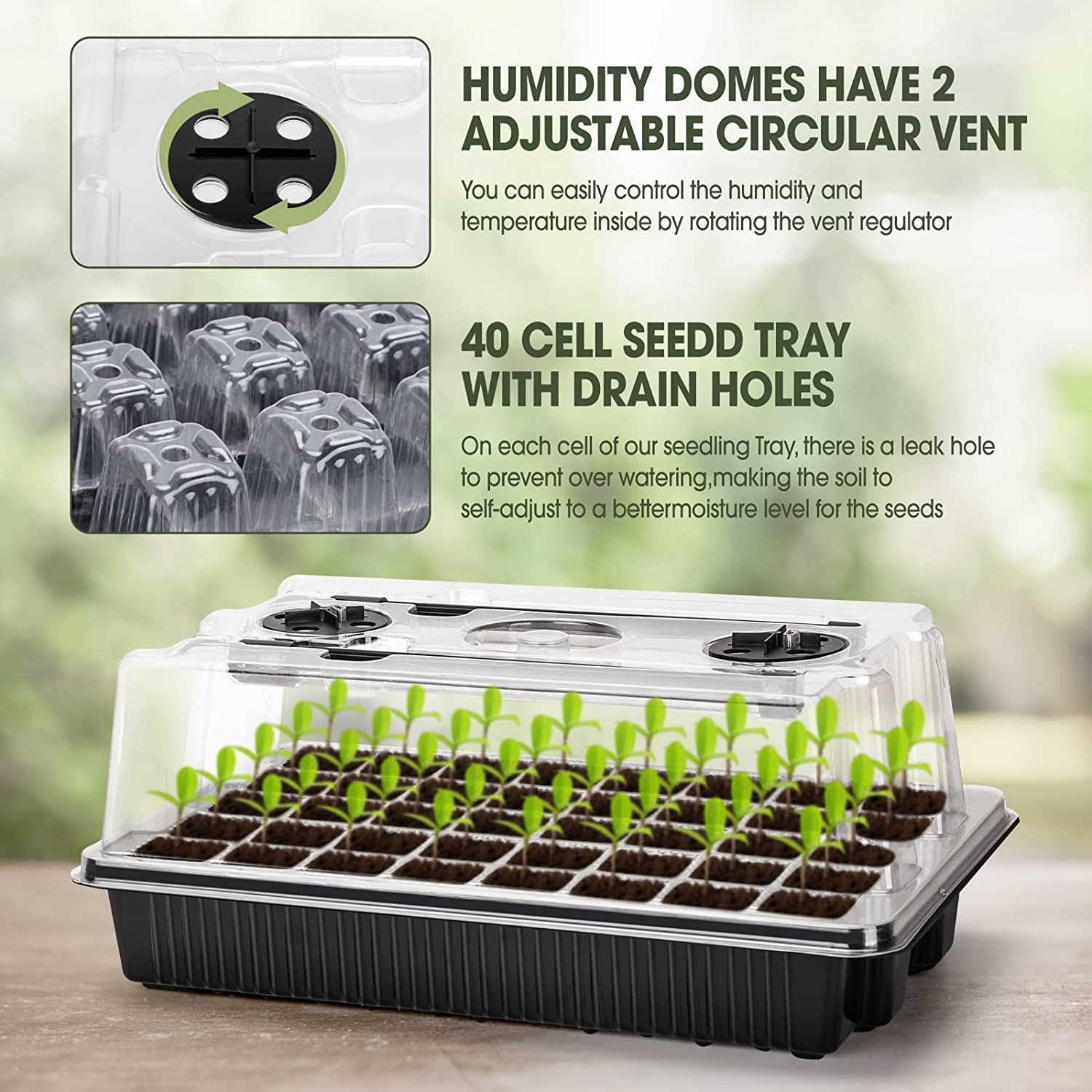 【Best 】1 Set, Seed Starter Tra – Humidity Dome Kit recenzja i cena