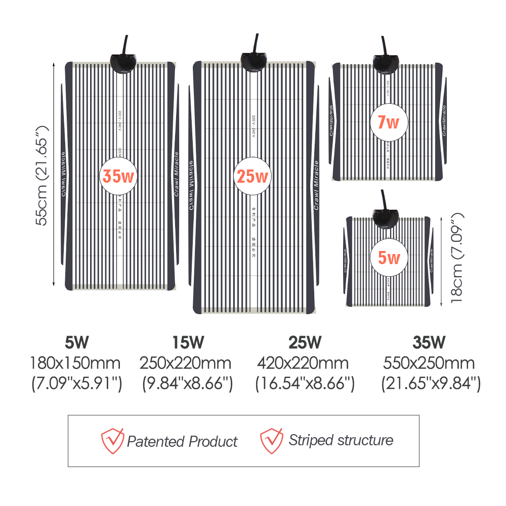 5W 15W 25W 35W Graphene Reptil – Heat Mat Seedling recenzja i cena