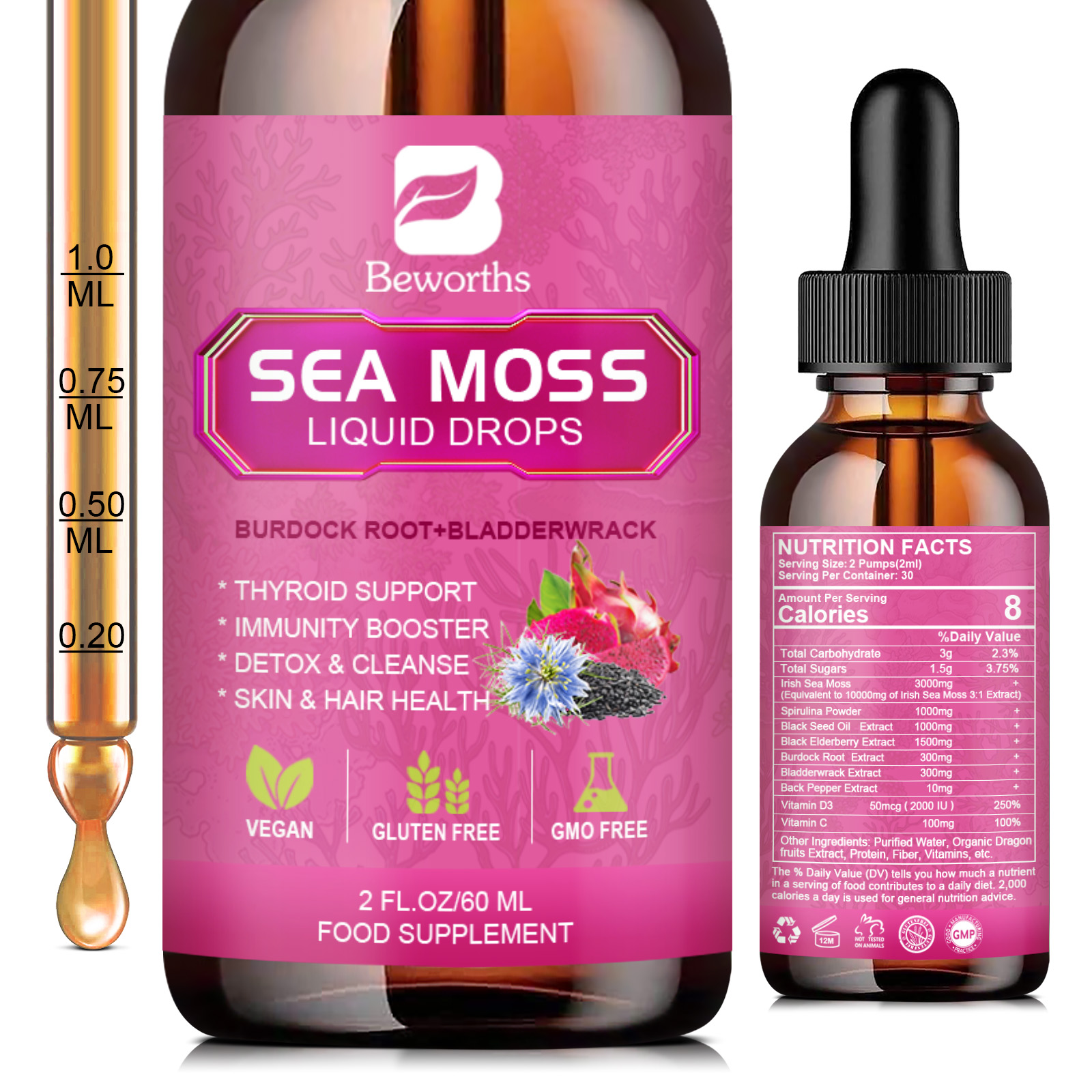 BEWORTHS 3000MG Seamoss Liquid – Root Stimulator Liquid recenzja i cena