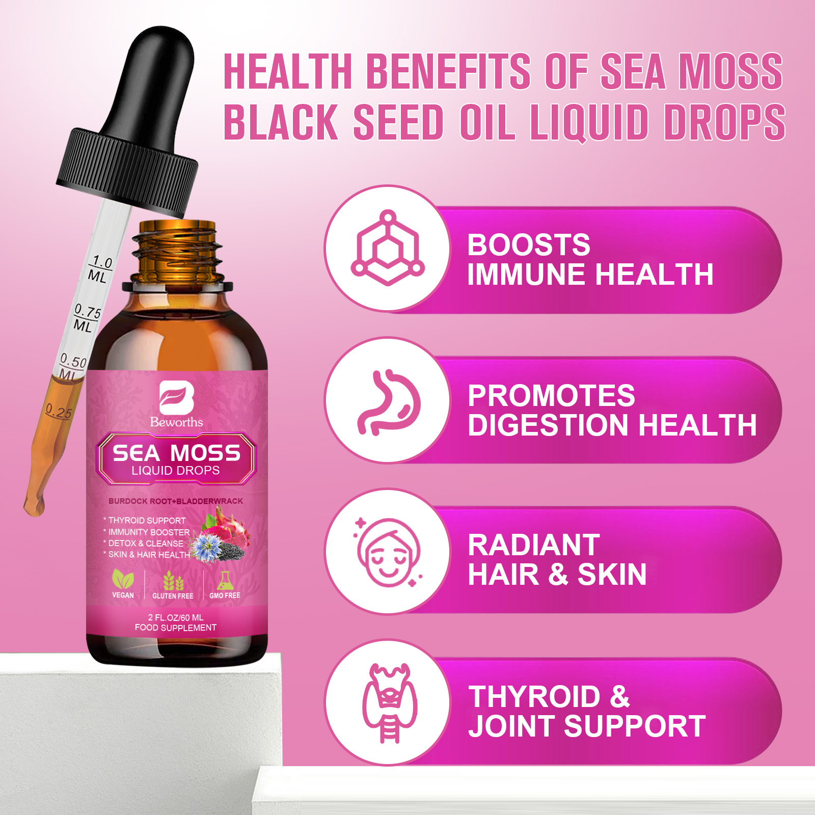 BEWORTHS 3000MG Seamoss Liquid – Root Stimulator Liquid recenzja i cena