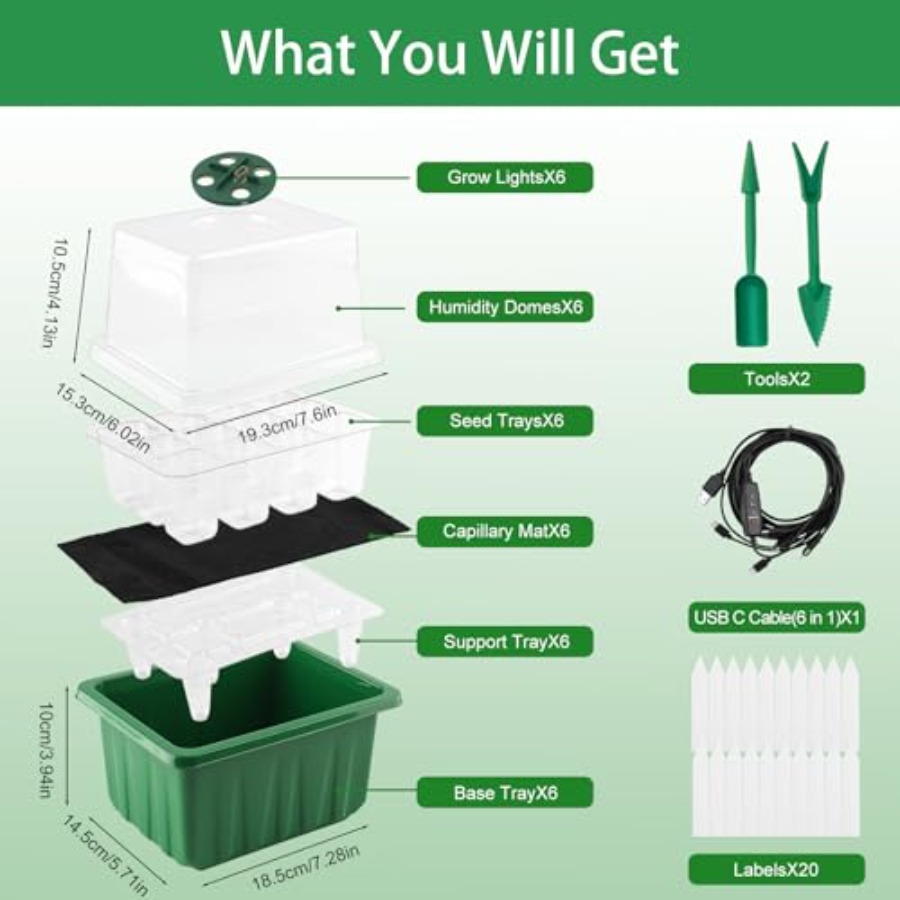 Seed Starter Tray with Light 6 – Humidity Dome Kit recenzja i cena