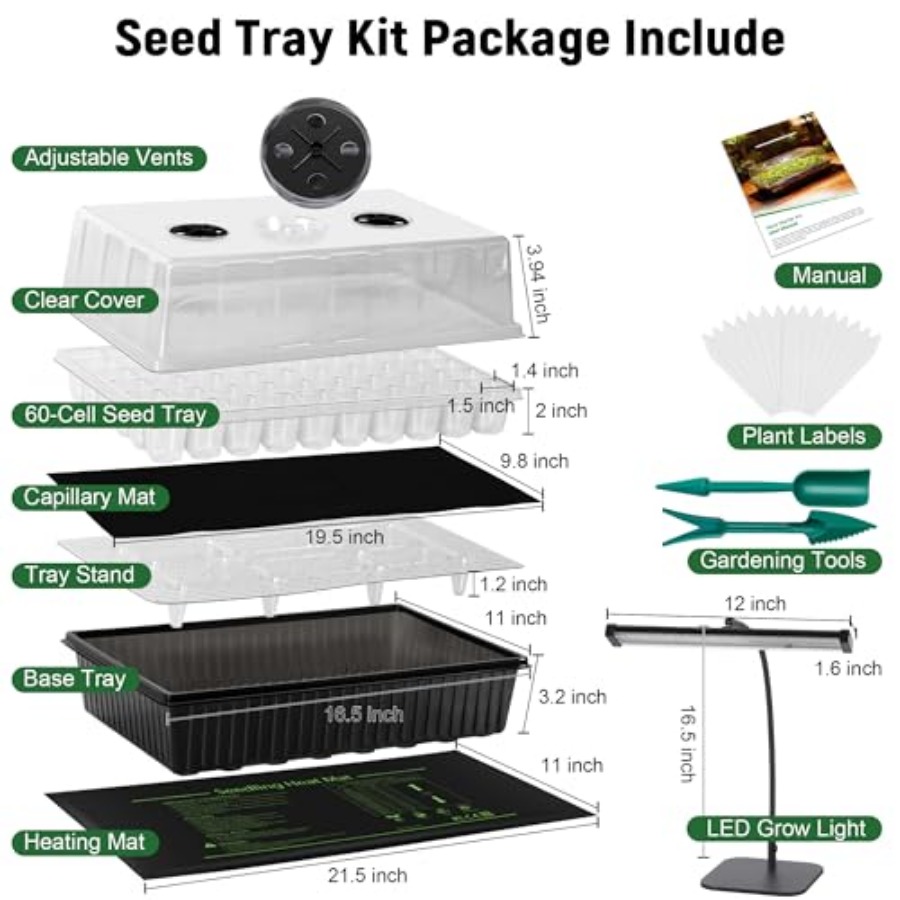 60-Cell Self-Watering Seed Sta – Humidity Dome Kit recenzja i cena