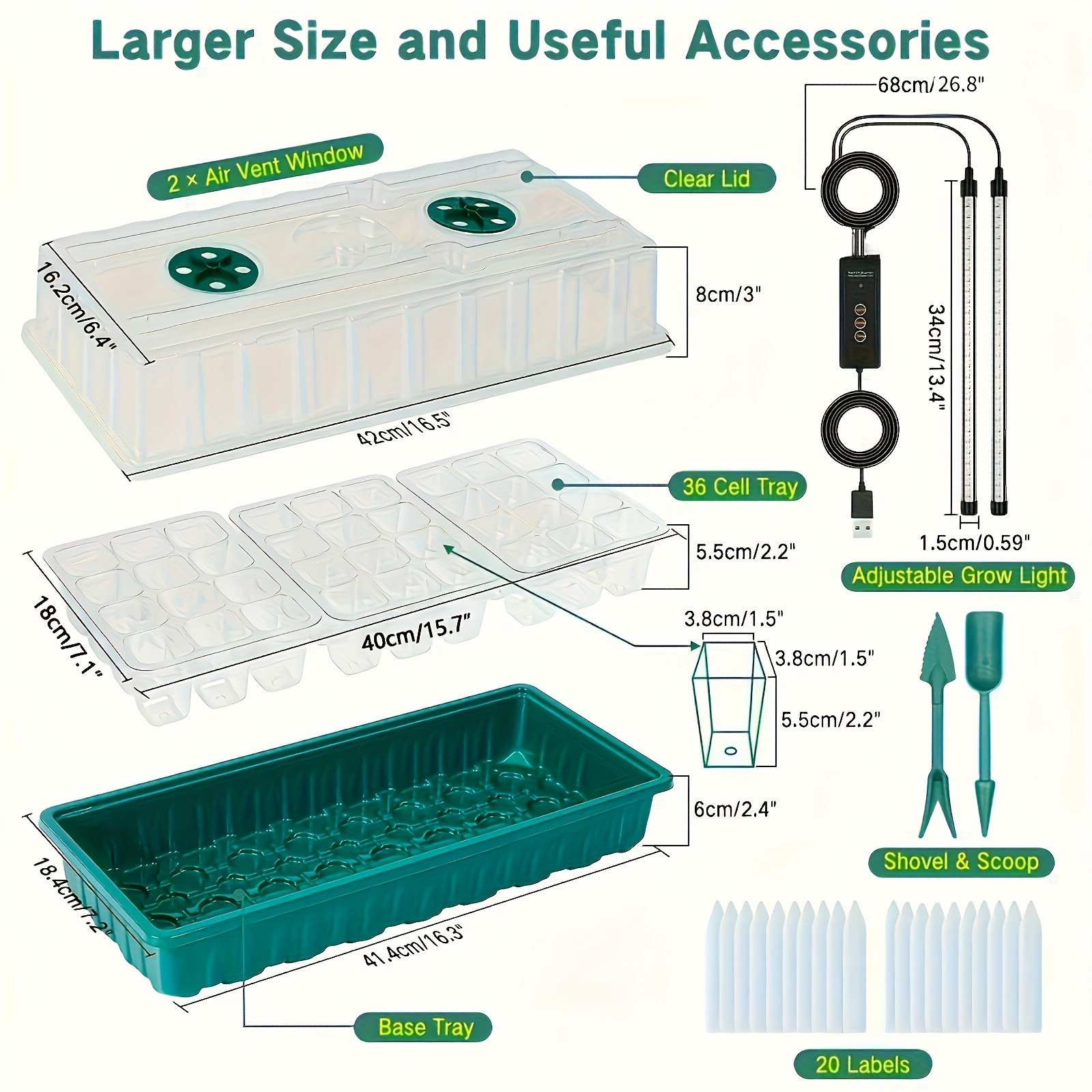 36-Cell Seed Starter Tray w/ G – Humidity Dome Kit recenzja i cena