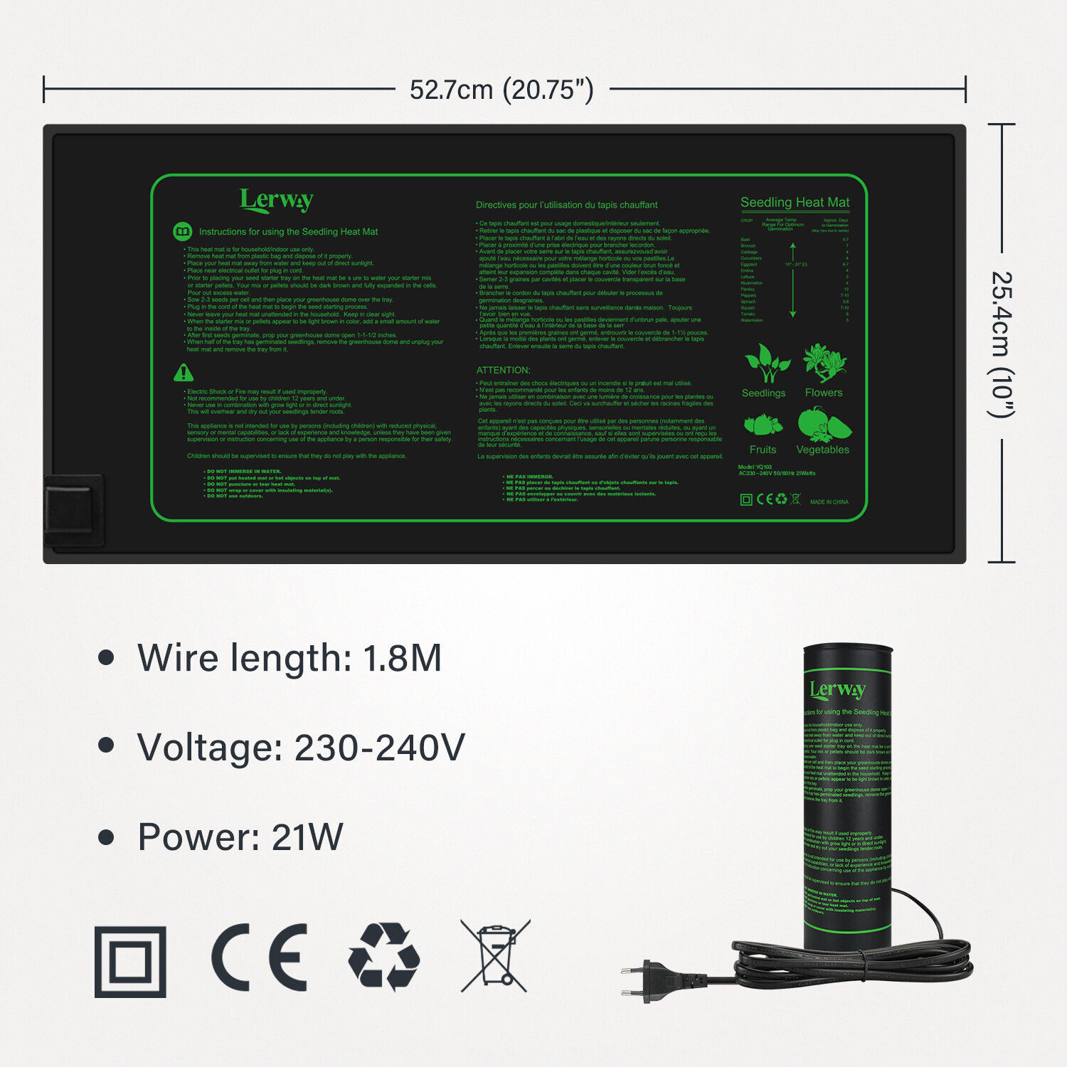 LERWAY 21W Seedling Heating Ma – Heat Mat Seedling recenzja i cena