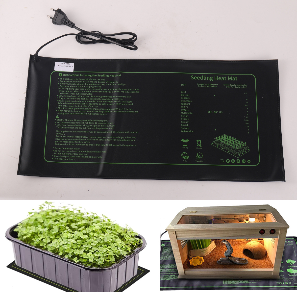 20W Seedling Heating Pad 230V  – Heat Mat Seedling recenzja i cena
