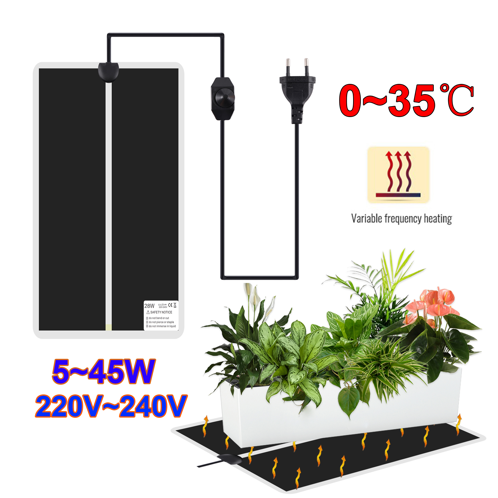 5~45W Seedling Heat Mat 220V~2 – Heat Mat Seedling recenzja i cena