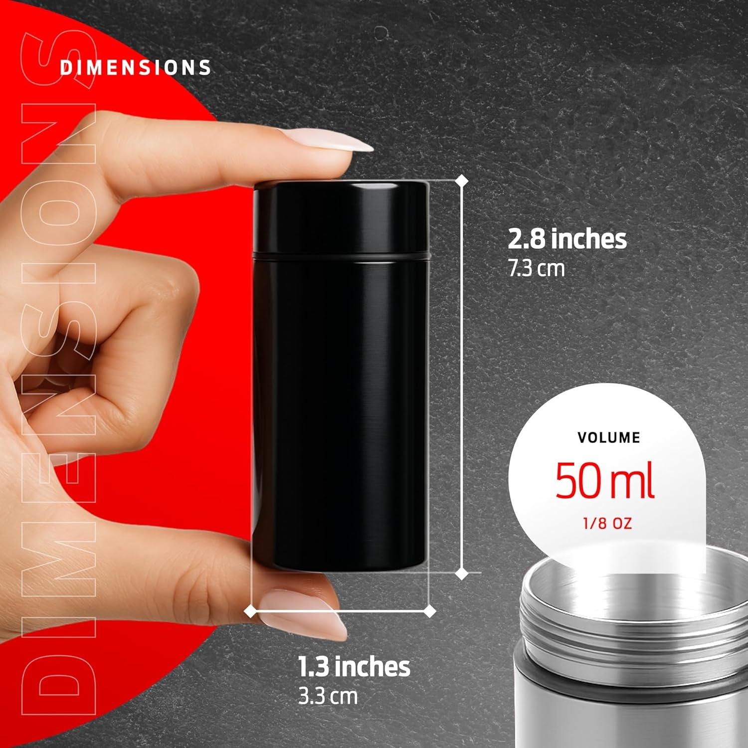 50ml Smell Proof Aluminum Jar  – Misting Bottle Fine recenzja i cena