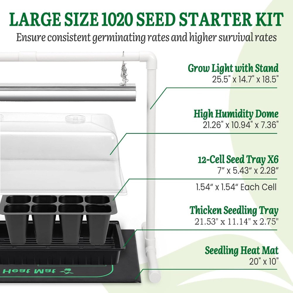 Seed Starter Kit with Grow Lig – Humidity Dome Kit recenzja i cena
