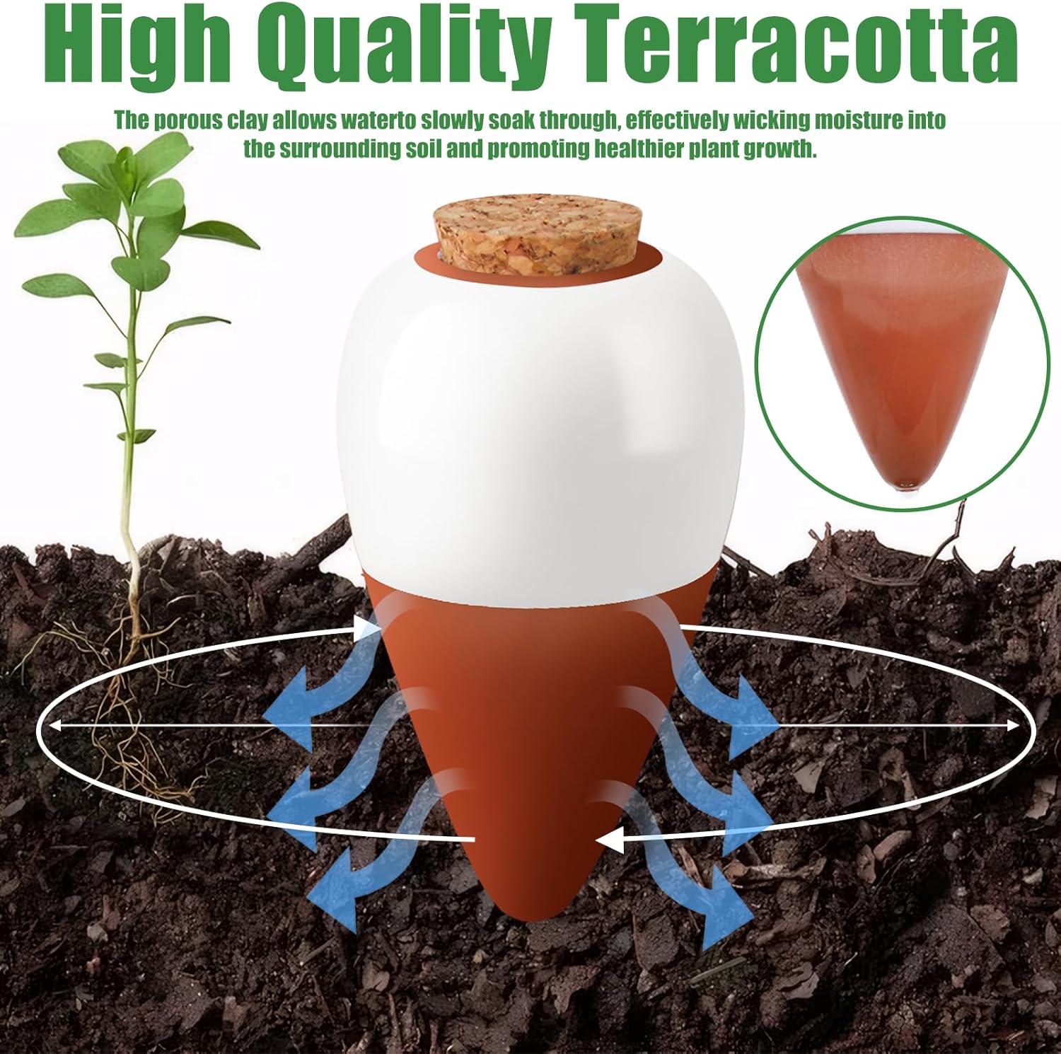 Terracotta Watering Spikes,Sel – Self Watering Insert recenzja i cena