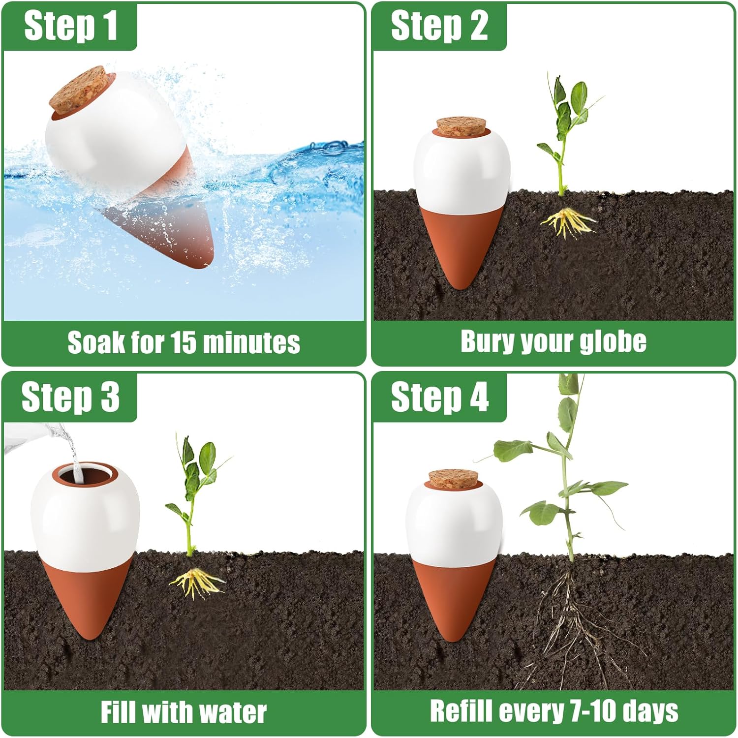 Terracotta Watering Spikes,Sel – Self Watering Insert recenzja i cena