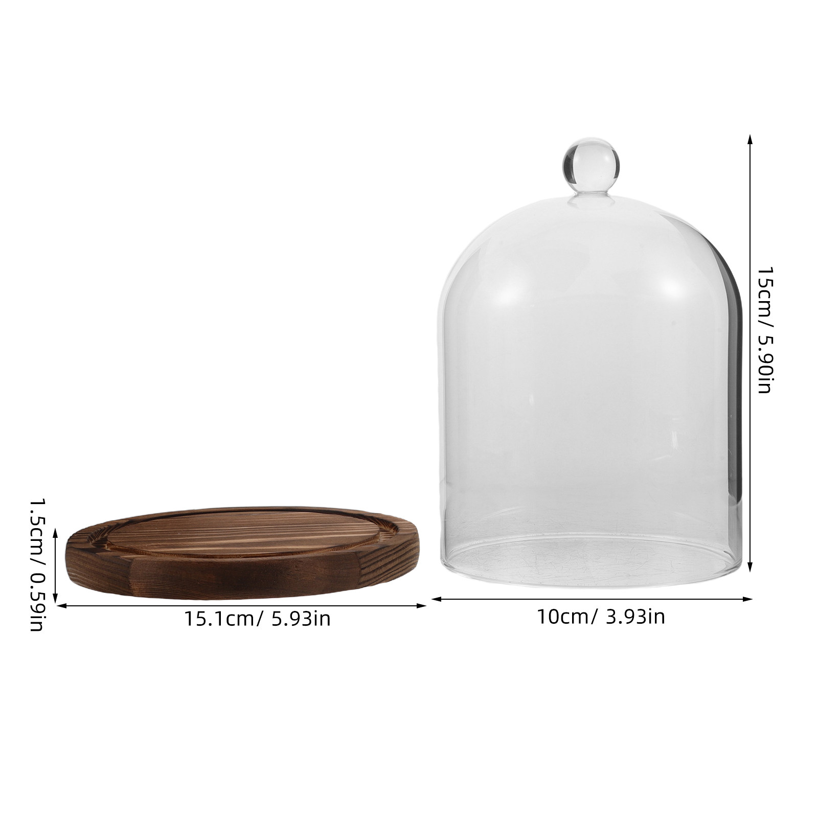 Clear Glass Bell Jar Dome for  – Plastic Dome Clear recenzja i cena