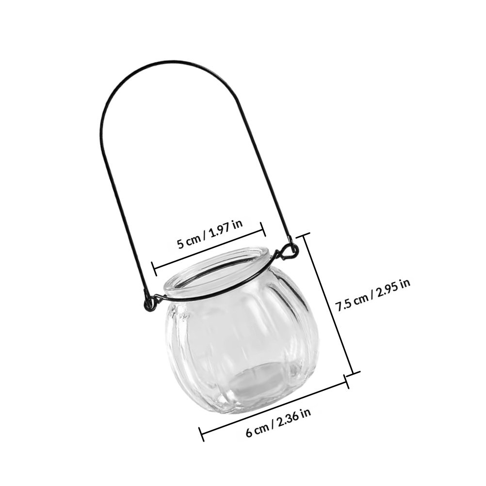 6Pcs Transparent Hanging Glass – Propagation Station Vase recenzja i cena