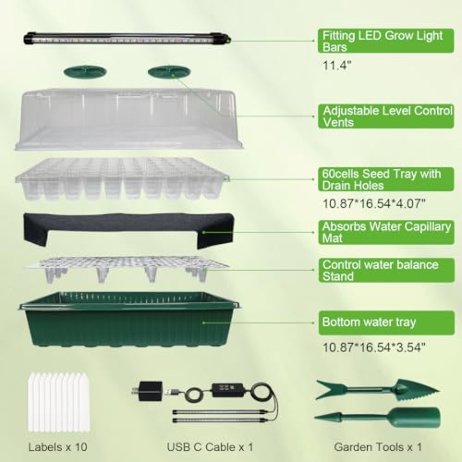 Seed Starter Tray with Grow Li – Humidity Dome Kit recenzja i cena