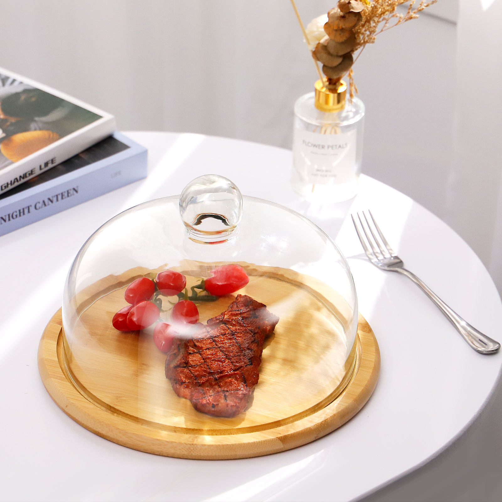 1Set Cake Holder Glass Dome Co – Plastic Dome Clear recenzja i cena