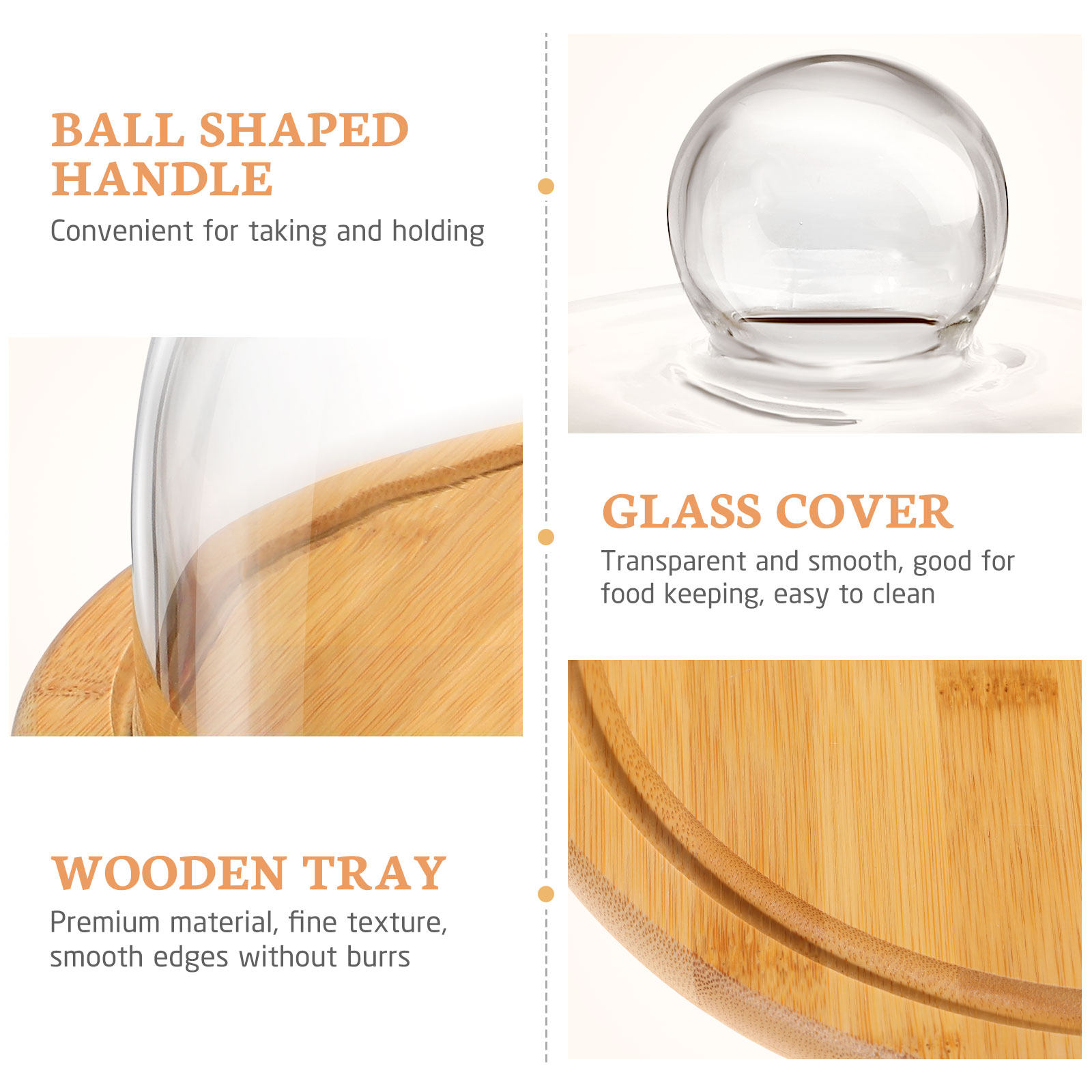 1Set Cake Holder Glass Dome Co – Plastic Dome Clear recenzja i cena