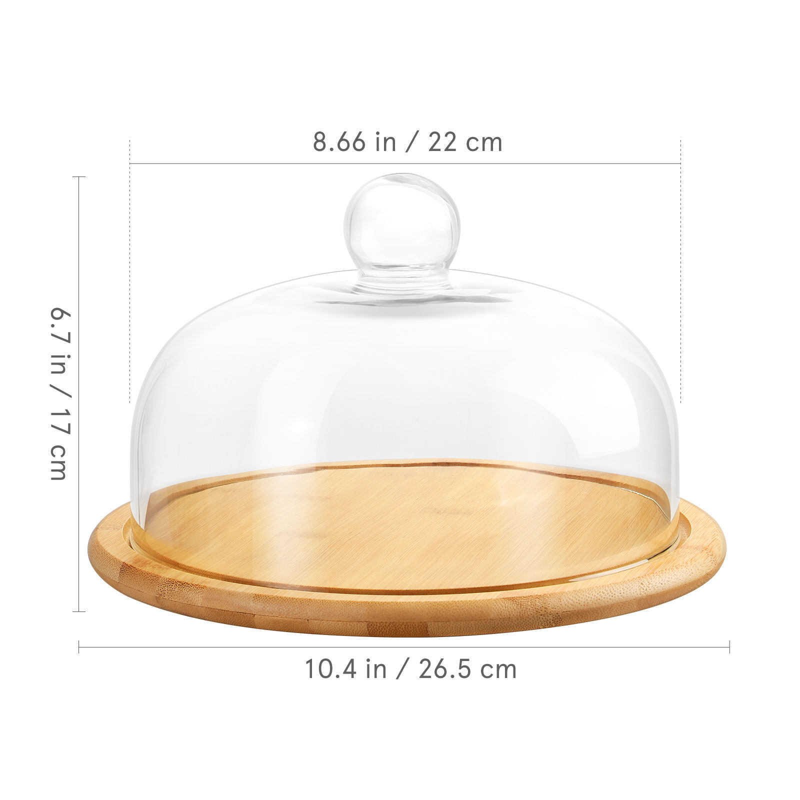 1Set Cake Holder Glass Dome Co – Plastic Dome Clear recenzja i cena