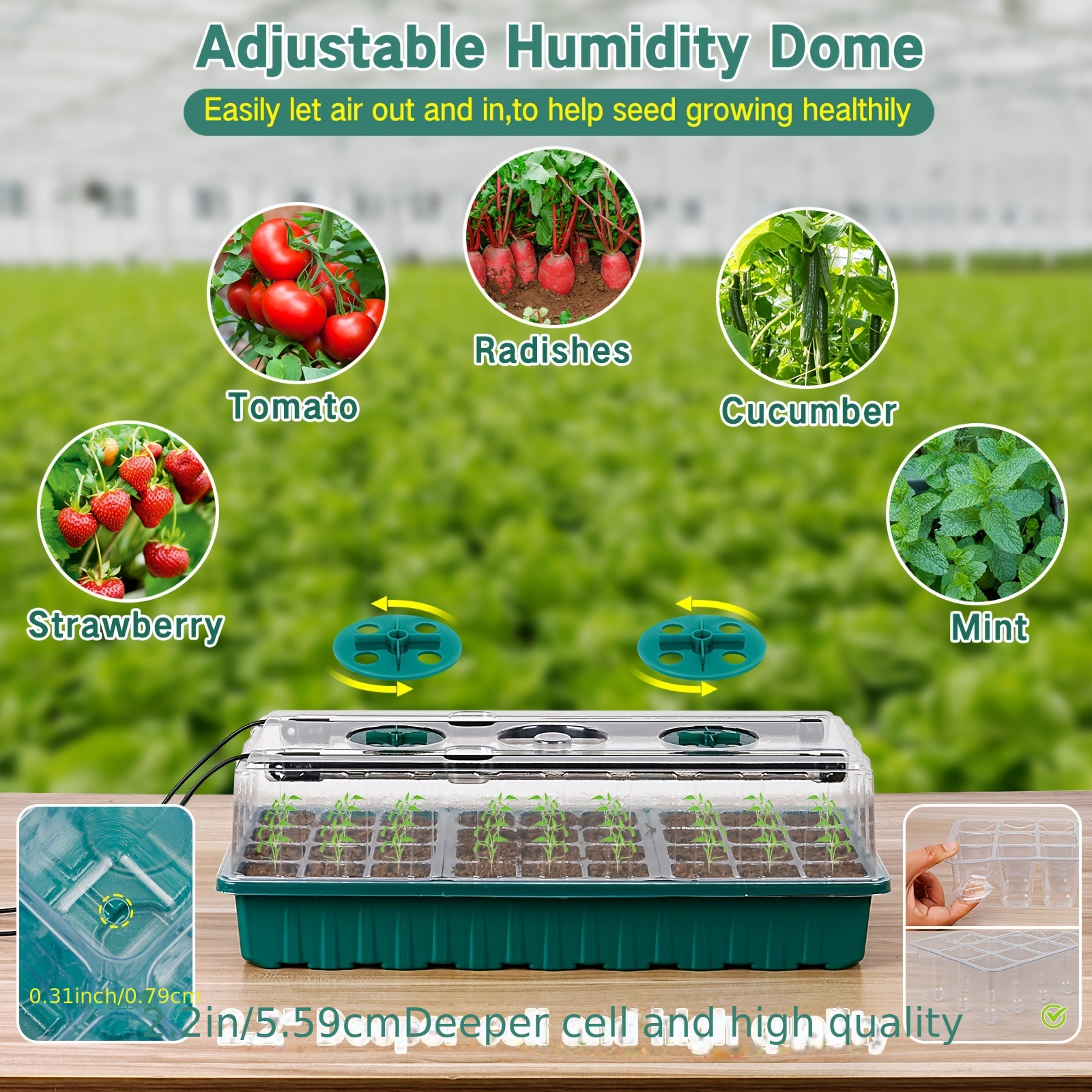 2PCS 72-Cell Seed Growing Kit  – Humidity Dome Kit recenzja i cena