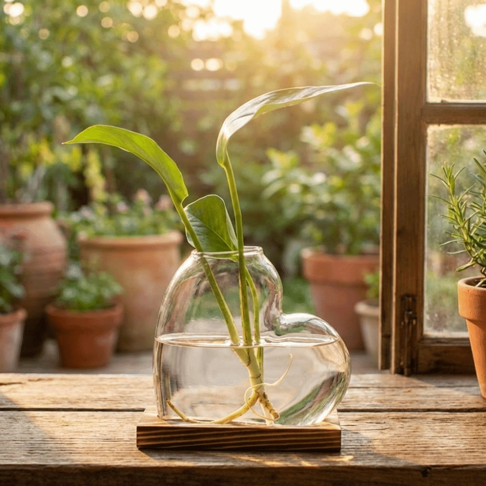 Transparent Hydroponic Glass V – Propagation Station Vase recenzja i cena