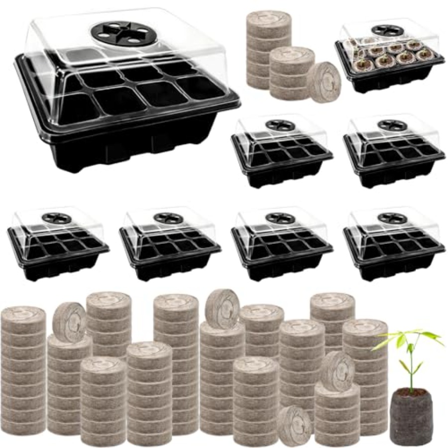 8 Pack Seed Starter Tray with  – Peat Pellet Tray recenzja i cena