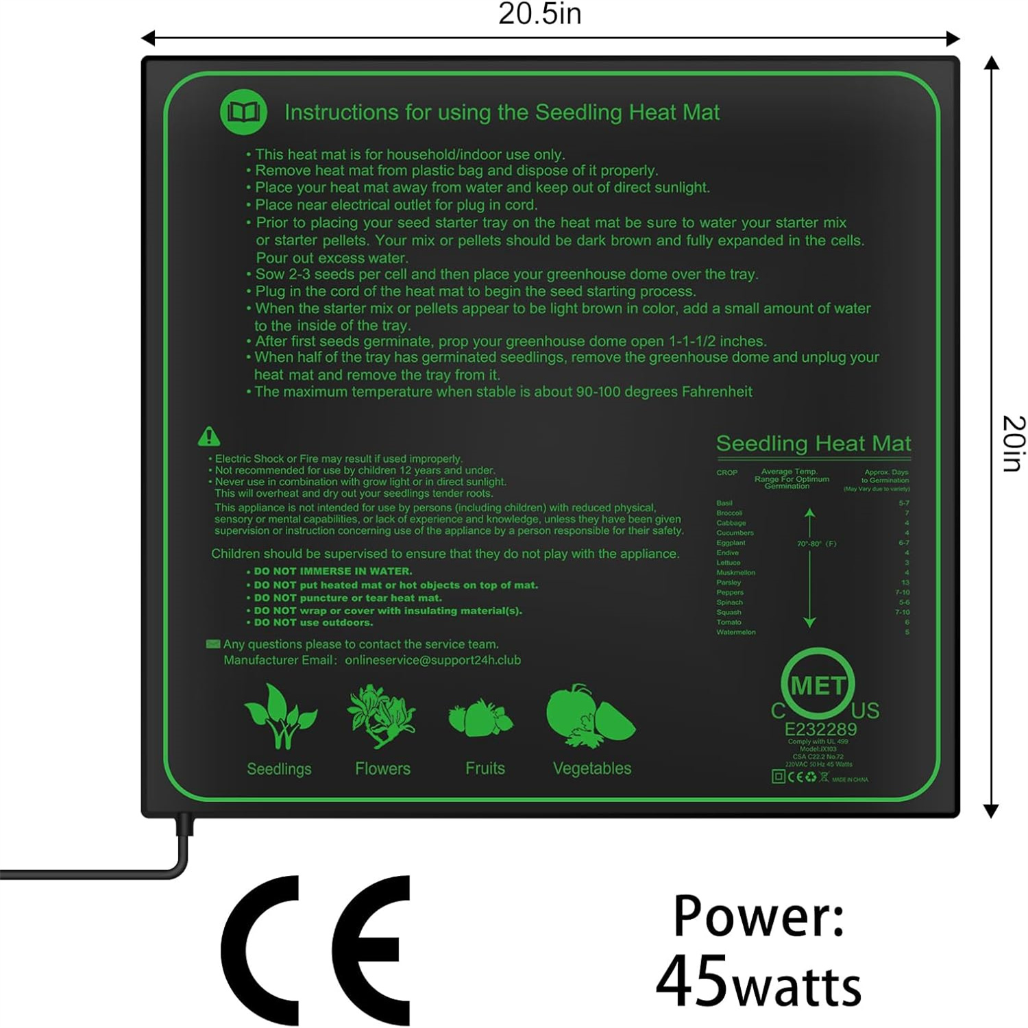 Seedling Heat Mat 10/25/50CM I – Rooting Gel Clone recenzja i cena
