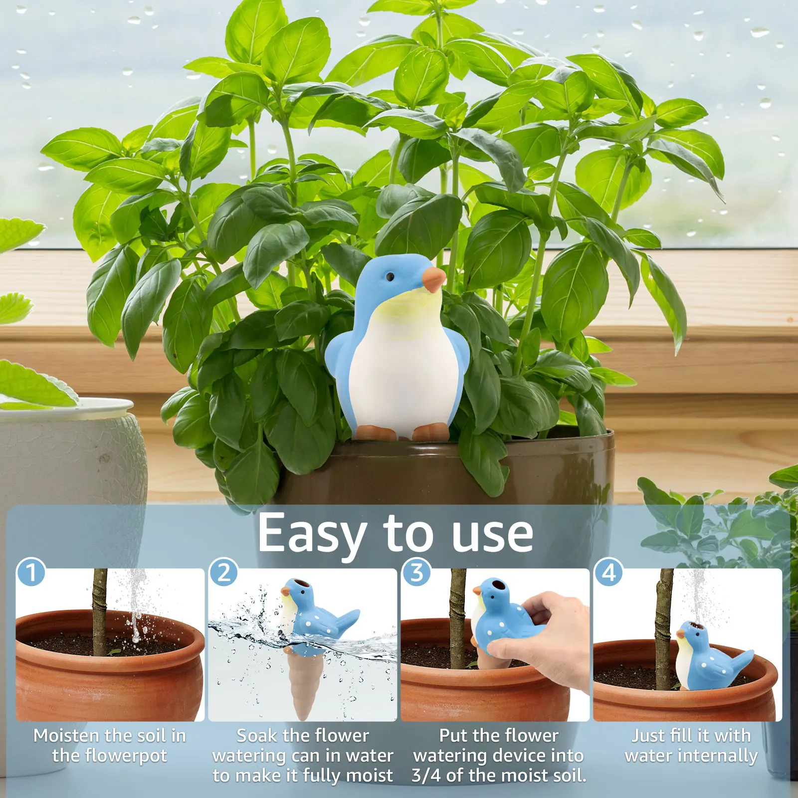 4Pcs Automatic Plant Watering  – Self Watering Insert recenzja i cena